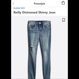 Distressed skinny jeans